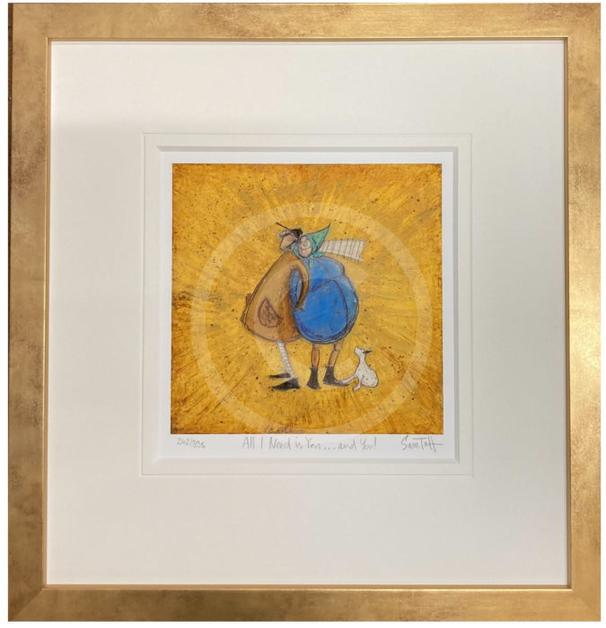All I Need Is You.... And You! Limited Edition By Sam Toft Framed In Urban Gold