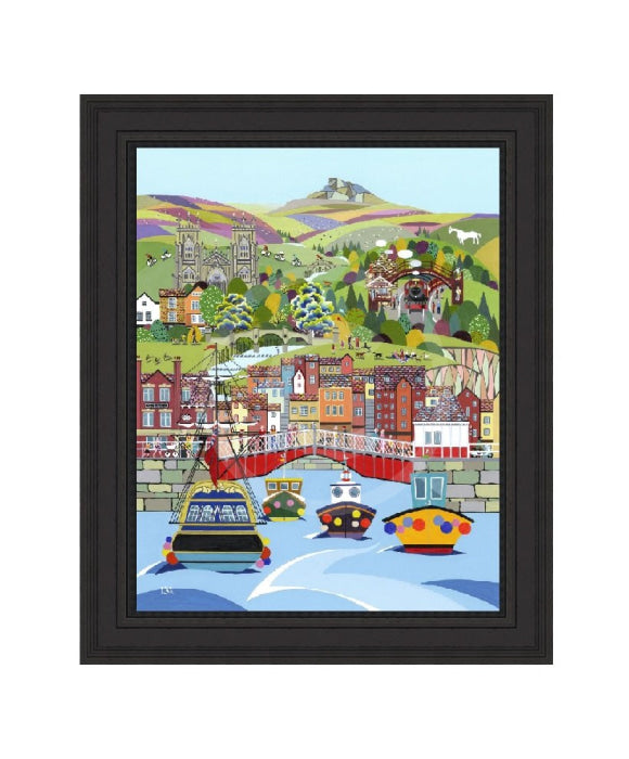 Embellished: The North Riding of Yorkshire by Linda Mellin - black frame