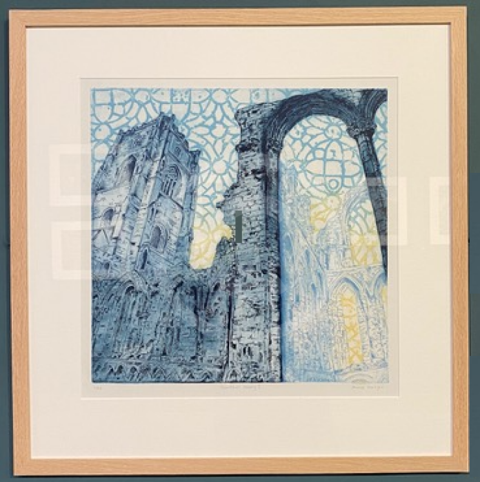 Fountains Abbey I - Etching & Collagraph Limited Edition by Anna Matyus - framed