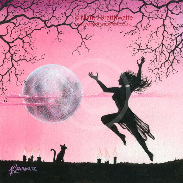 From The Shadows; Pink Moon Worship 1 By Mark Braithwaite Art Print