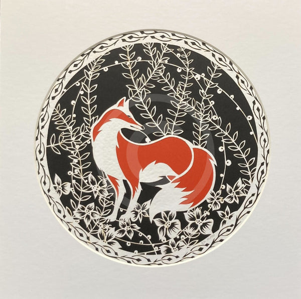 Guarding Fox, Laser Cut by Anna Cook