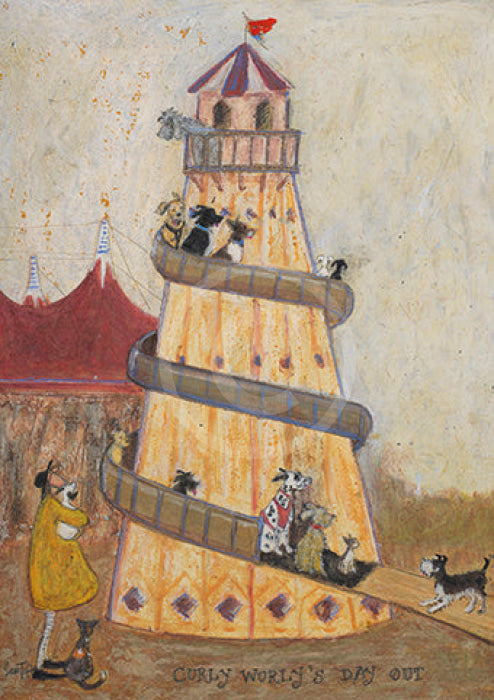 Meet the Mustards: Curly Wurly's Day Out  by Sam Toft, mounted miniature
