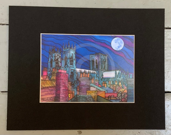 Minster Moon by Jonathan Williams, mounted in black