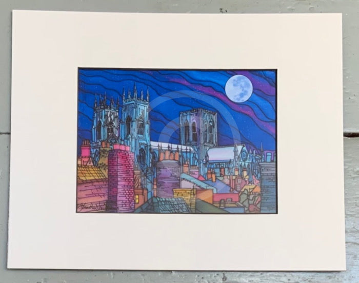 Minster Moon by Jonathan Williams, mounted in white
