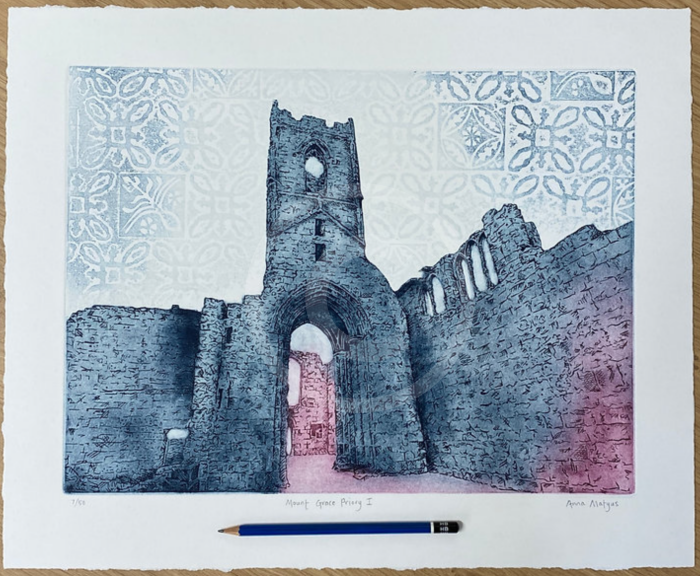 Mount Grace Priory I - Etching Limited Edition by Anna Matyus