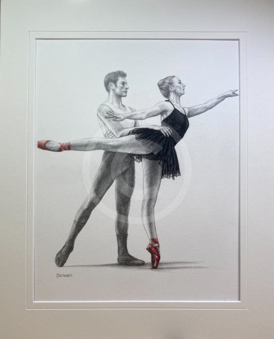 ORIGINAL The Red Shoes 12 - Ballet Dance Drawing by Mark Braithwaite