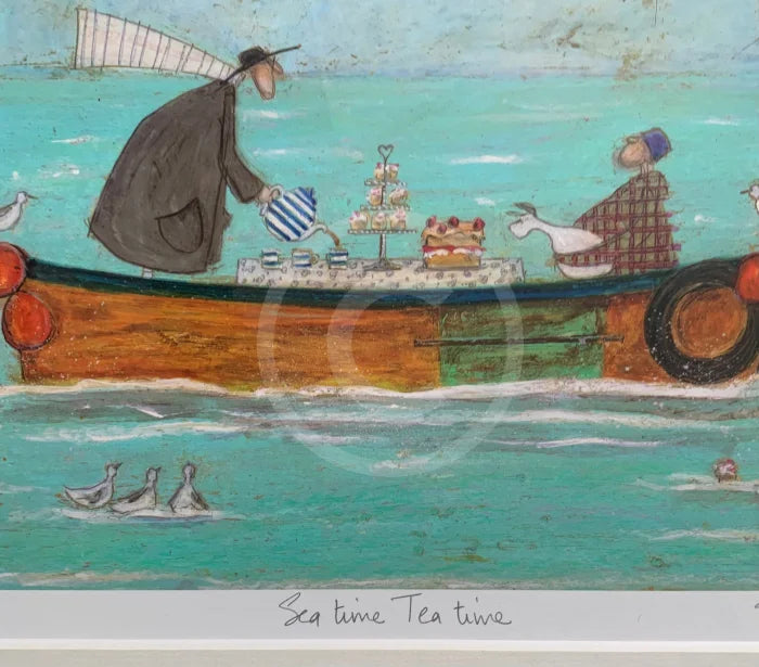 Sea Time, Tea Time by Sam Toft - Framed Limited Edition DETAIL