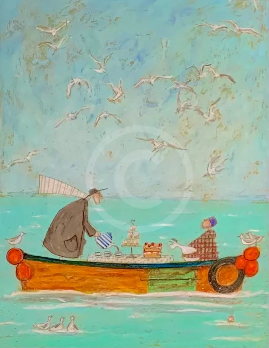 Sea Time, Tea Time by Sam Toft - Framed Limited Edition DETAIL