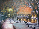 Silent Night, The River Ouse - Original Oil Painting by Mark Braithwaite