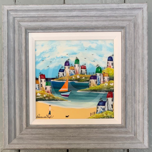 Summer Holiday  (10x10") ORIGINAL PAINTING by Rozanne Bell