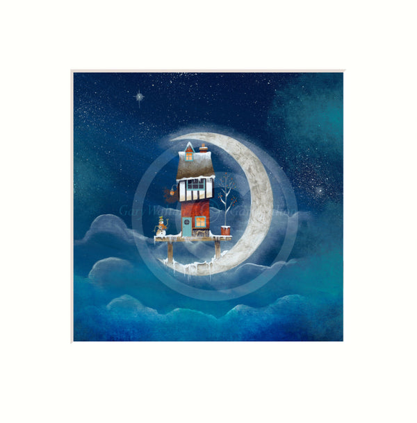 The Snowman and the Moon by Gary Walton Limited Edition Print