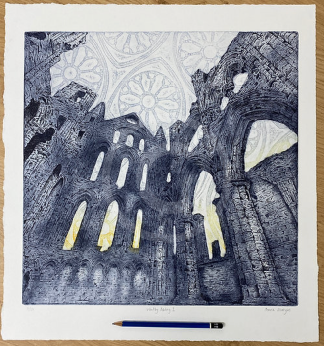 Whitby Abbey I - Etching Limited Edition by Anna Matyus
