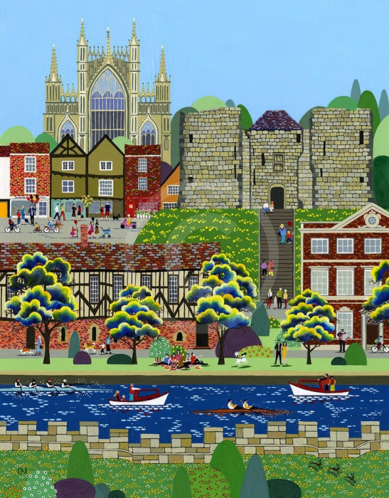 York (East Wing) By Linda Mellin Large / Mounted