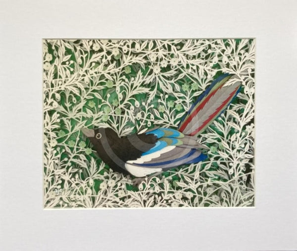 Aye Aye Captain, Giclée Print of a Magpie by Anna Cook