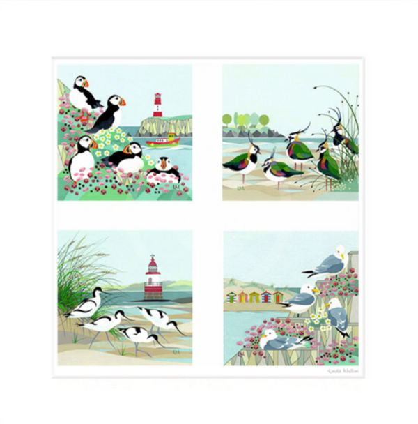 Coastal Birds (Square) by Linda Mellin