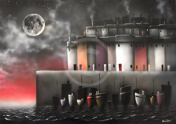 Moonlit Harbour by Shaun Tymon