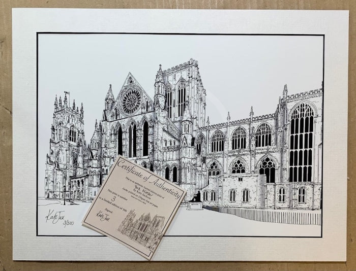 York Minster; a limited edition print from Kate Jackson - 30x40cm presentation