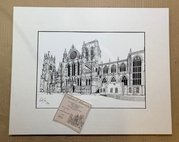 York Minster; a limited edition print from Kate Jackson - 40x50cm presentation 