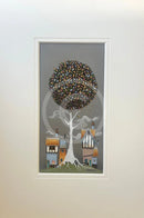 Mounted The Happy Neighbours, an original artwork from Gary Walton