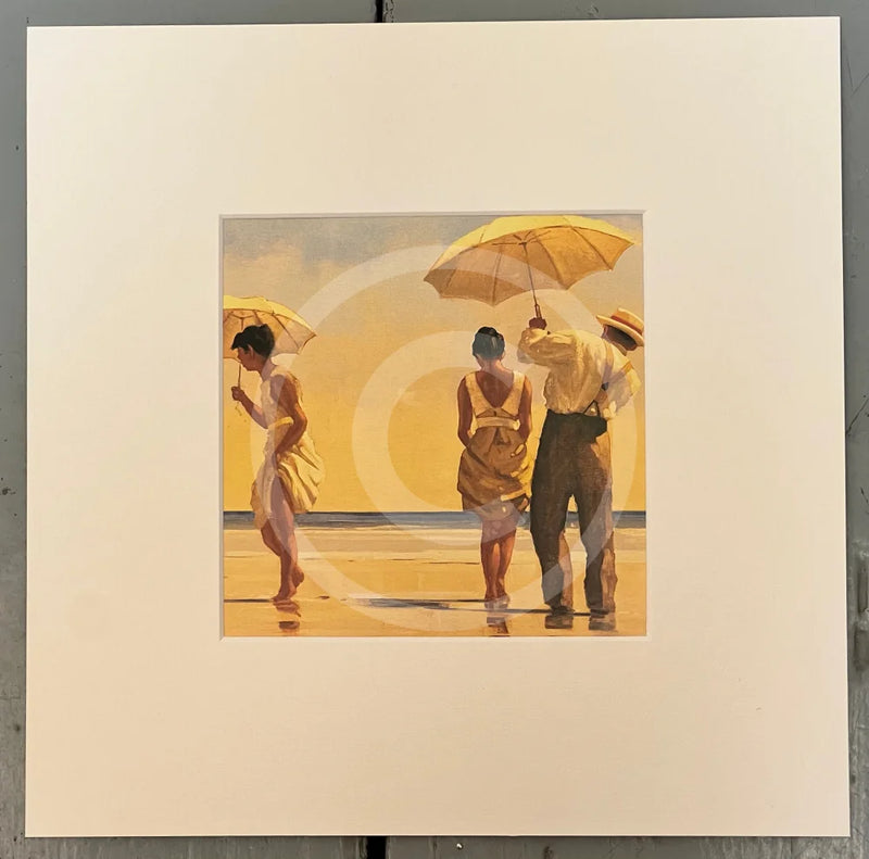 30x30cm Mad Dogs by Jack Vettriano, mounted miniature