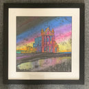 Whitby Abbey  ORIGINAL Silk Painting - Framed -by Jonathan Williams