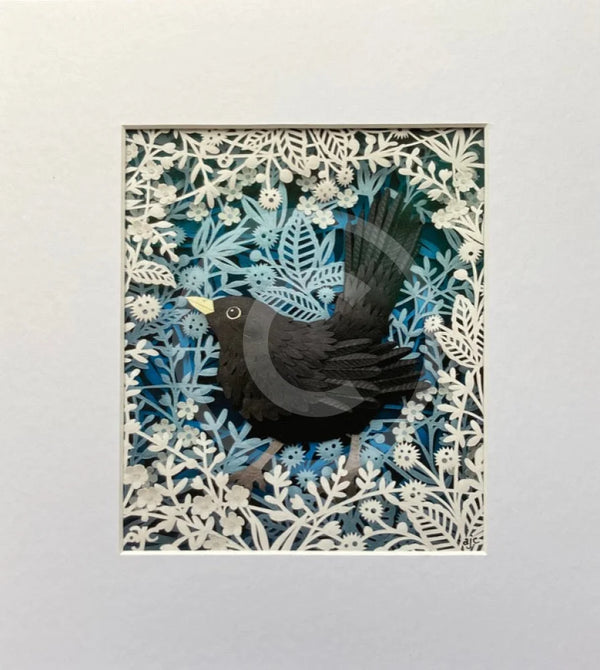A Cheeky Blackbird, Giclée Print by Anna Cook