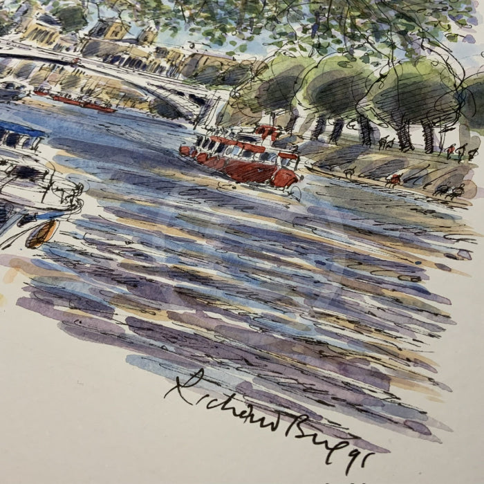 A Cruise On The River Ouse York Richard Briggs Original Watercolour