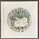 A Moment of Calm, Giclée Print of a Swan by Anna Cook 30x30cm
