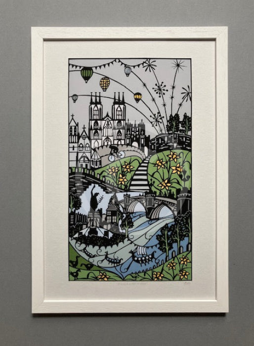 A Rough Guide to York by Anna Cook framed