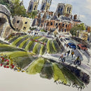 A Stroll Along The City Walls York Richard Briggs Original Watercolour