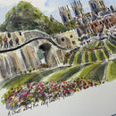 A Stroll Along The City Walls York Richard Briggs Original Watercolour