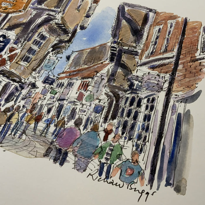 A Stroll Through The Shambles York Richard Briggs Original Watercolour