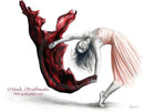 A Study in Crimson & Pearl 3, once print by Mark Braithwaite
