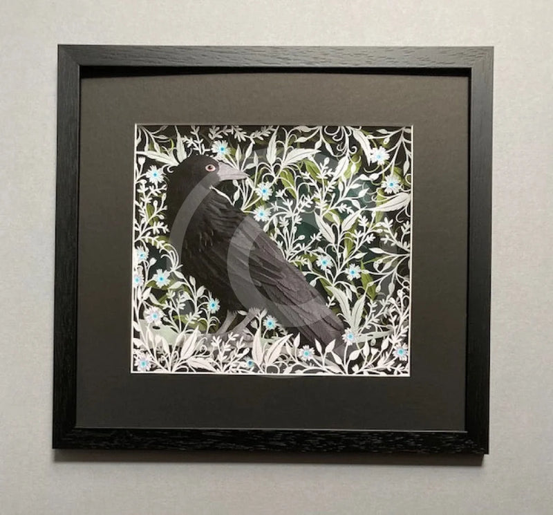 A Watchful Eye, Crow Framed Giclée Print by Anna Cook