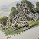 Abbey of St. Mary, York, Richard Briggs ORIGINAL WATERCOLOUR