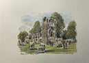 Abbey of St. Mary, York, Richard Briggs ORIGINAL WATERCOLOUR
