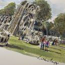 Abbey of St. Mary, York, Richard Briggs ORIGINAL WATERCOLOUR