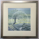 Stream by Catherine Stephenson Mounted Miniature Framed Pewter Cube