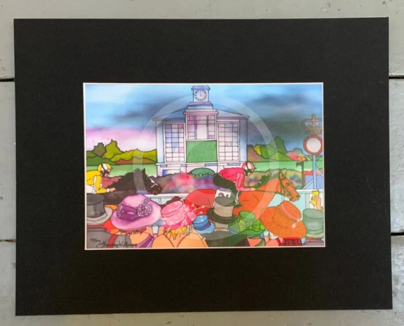 All About the Hats by Jonathan Williams, mounted in black