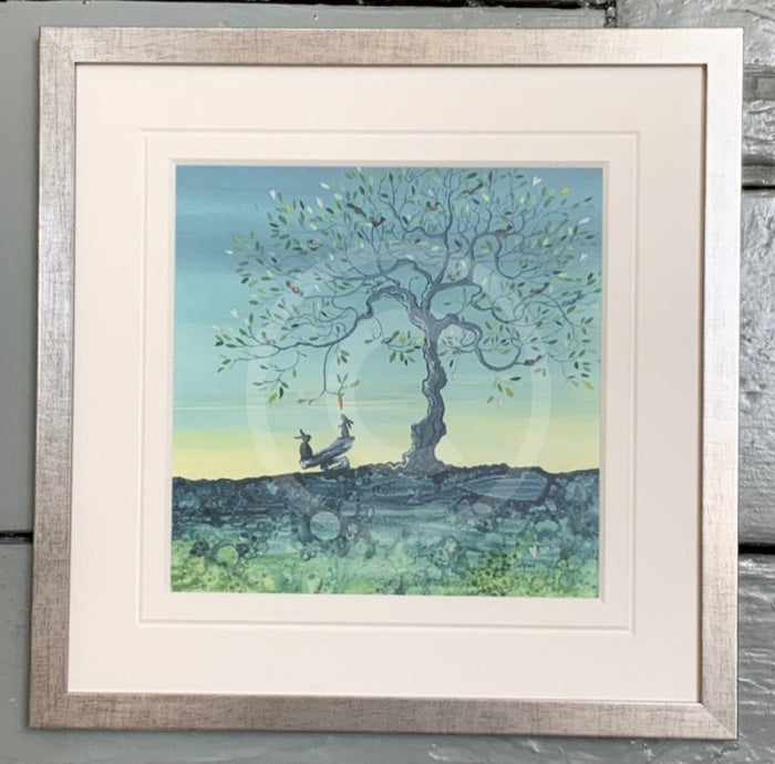 Balancing Act by Catherine Stephenson Framed Mounted Miniature