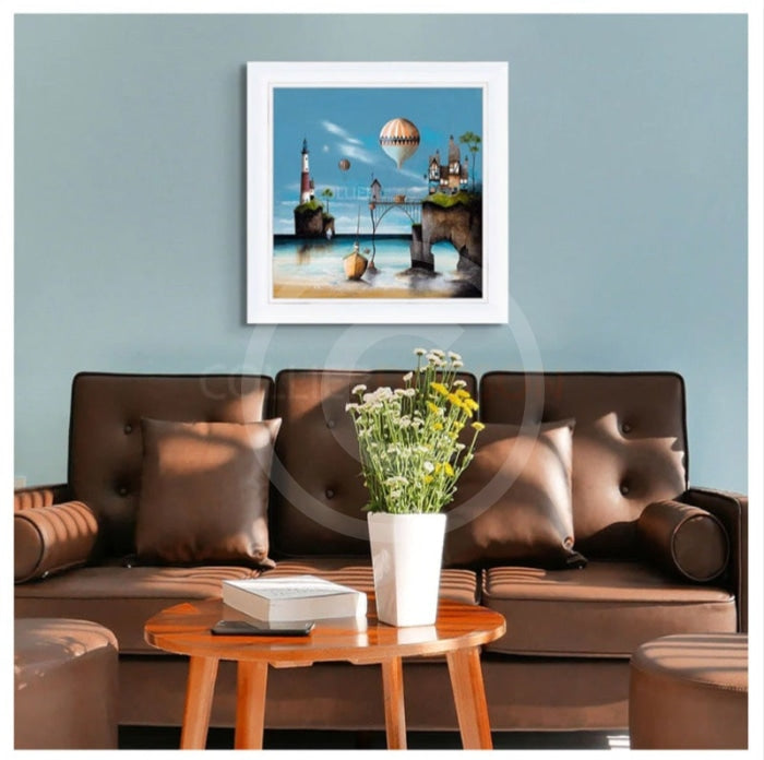 Balloon Cottages by Gary Walton Framed Limited Edition Canvas Print