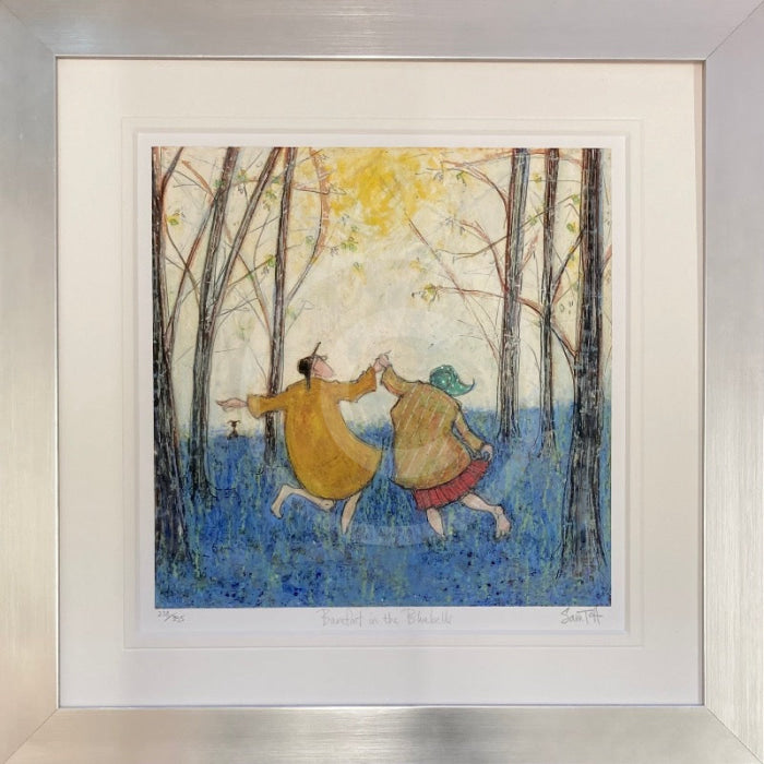 Barefoot in the Bluebells LIMITED EDITION by Sam Toft framed silver 