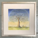 Be Mine by Catherine Stephenson Mounted Miniature Framed in pewter cube