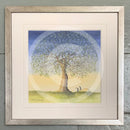 Be Mine by Catherine Stephenson Mounted Miniature Framed in pewter cube