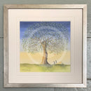 Be Mine by Catherine Stephenson Mounted Miniature Framed in pewter cube