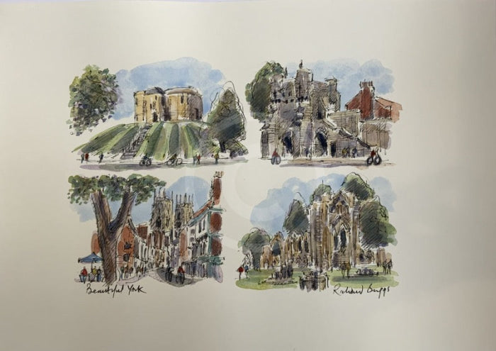 Beautiful York, Richard Briggs ORIGINAL WATERCOLOUR