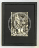 Beneath the Sheets; A Dance Macabre (detail) - Monochrome Edition Framed in small linear I black