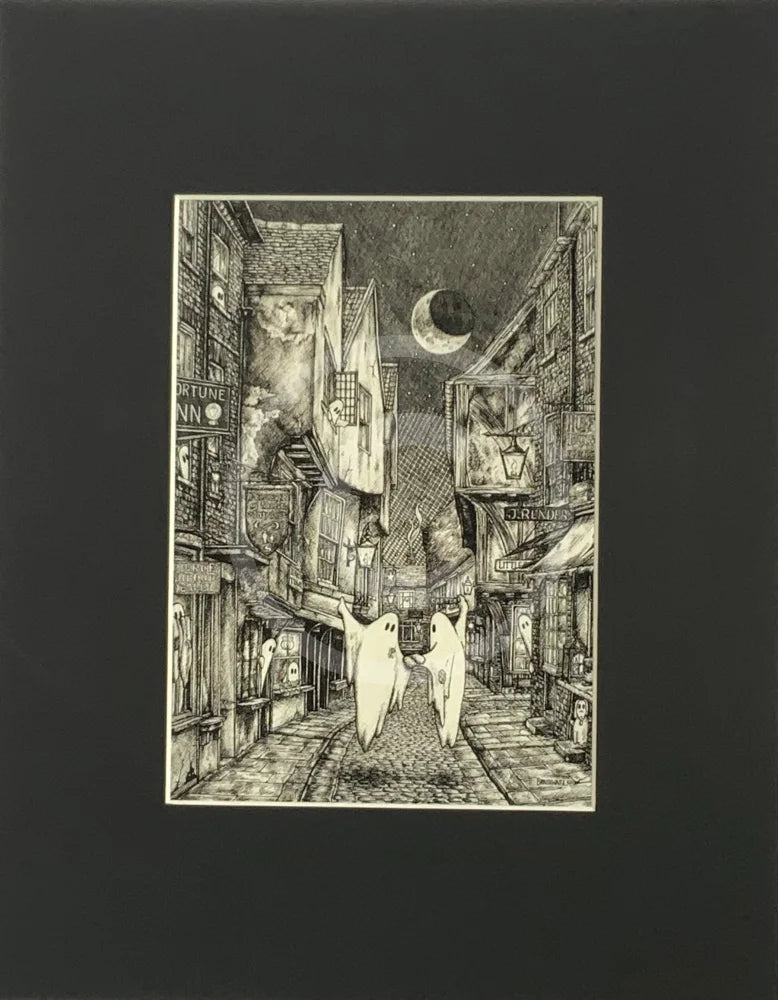 Beneath the Sheets; A Dance Macabre (detail) - Monochrome Edition  Mounted in Black
