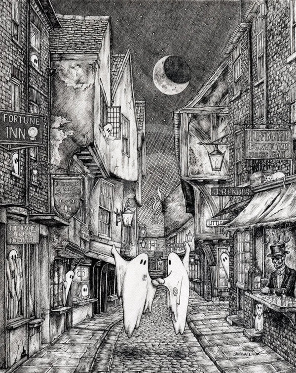 Beneath the Sheets; A Dance Macabre (detail) - Monochrome Edition
