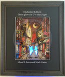 Beneath the Sheets; A Dance Macabre - Enchanted Edition Framed in Muse II Black (F) Mounted Embellished Print